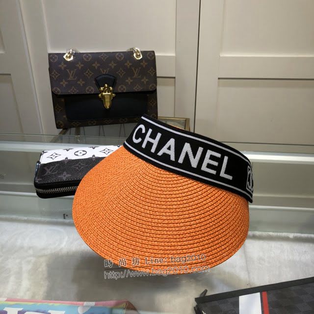 Chanel女士帽子 香奈兒空頂編織草帽  mm1081